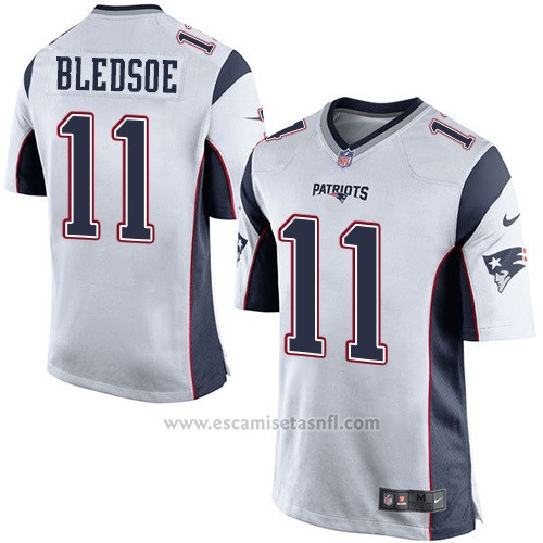 Camiseta New England Patriots Bledsoe Blanco Nike Game NFL Nino replicas